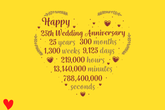25TH WEDDING ANNIVERSARY GRAPHICS