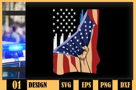 Salute the Flag Back the Badge Flag Graphics