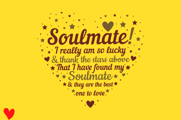 SOULMATE GIFTS for HIM HER HEART PLAQUE Graphics