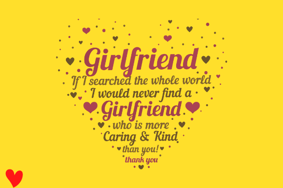 VALENTINES GIRFRIEND ANNIVERSARY CARD Graphics